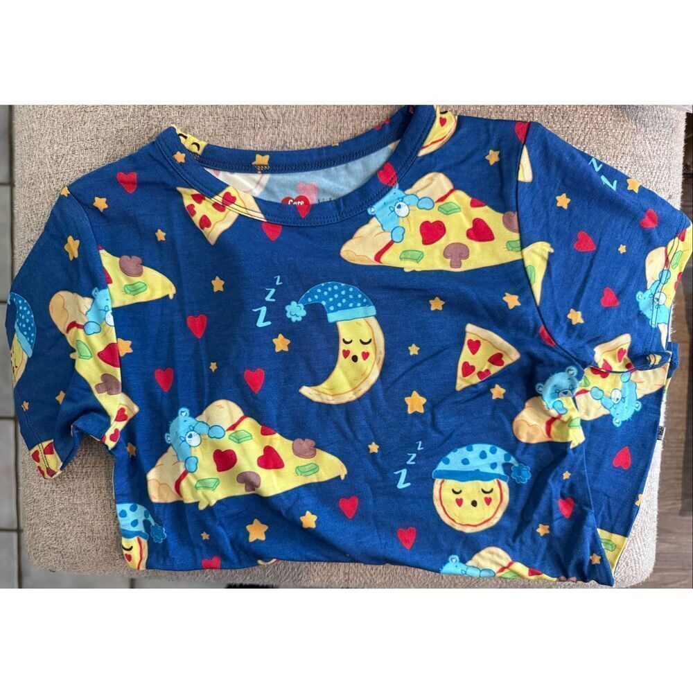 NWT Birdie Bean Bamboo Care Bears™ Bedtime Pizza 2-Piece PJ: SHORT 6T - Picture 7 of 9